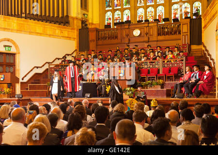 Graduation Day UK; the Graduation ceremony, the Great Hall, University of Birmingham, Birmingham, England UK Stock Photo