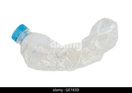 Recyclable plastic bottles on white background Stock Photo - Alamy