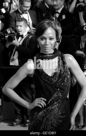 American actress Zoe Saldana attends the China premiere of Avatar: Fire