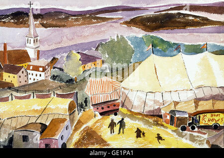 Hugh Collins, The Circus Comes to Treport. Undated. Watercolor on paper. The Phillips Collection, Washington, D.C., USA. Stock Photo