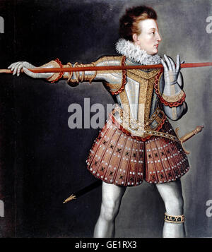 Isaac Oliver, Henry, Prince of Wales. Circa 1612-1626. Oil on canvas. Dulwich Picture Gallery, London, England. Stock Photo