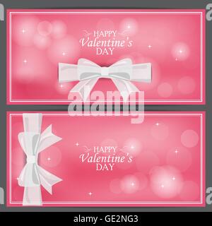 love valentine day banner. can be use for greeting card, gift voucher, business cover web page.  can be add text. vector  illust Stock Vector
