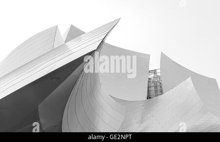 Walt Disney Concert Hall designed by architect Frank Gehry. Stock Photo