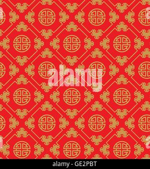 Traditional chinese seamless pattern. Endless texture can be used for wallpaper, pattern fills, web page background,surface text Stock Vector