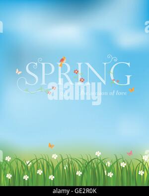 spring season of love background and backdrop, can be use for business shopping card, layout, banner, web design. vector Stock Vector