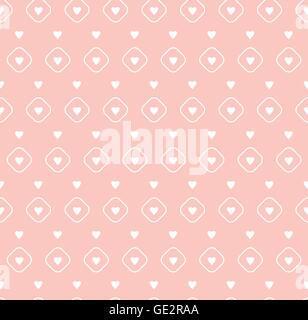 pink heart seamless pattern. vector Stock Vector