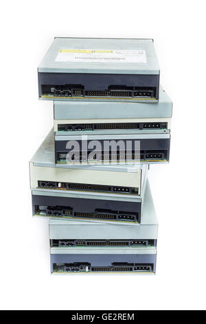 Optical disc drive on white background Stock Photo - Alamy