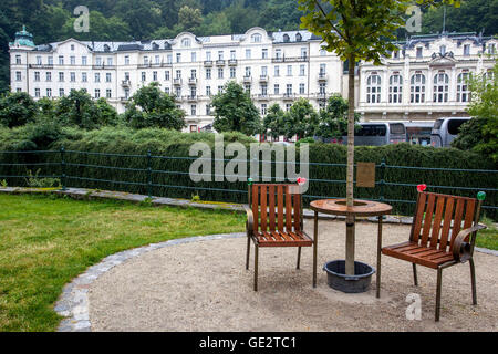 Karlovy Vary Grandhotel Pupp West Bohemia Czech Republic Stock Photo