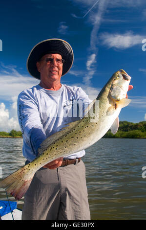 Big 'Gator' trout are often caught in Florida's Mosquito Lagoon near New Smyrna Beach on the east coast. Stock Photo