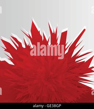 Abstract geometric red glass vector background Stock Vector