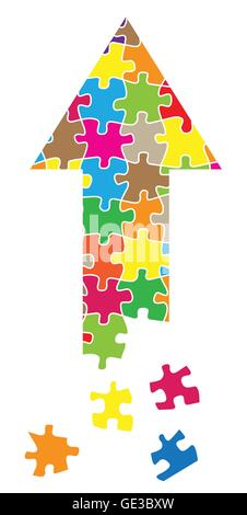 Arrow puzzle vector background concept Stock Vector