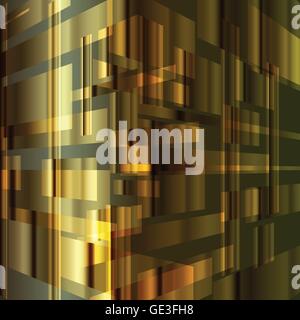 Gold abstract metal background vector with transparent elements Stock Vector