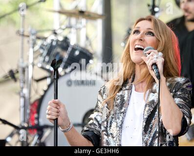 Celine DIon on stage for NBC Today Show Concert with Celine Dion, Rockefeller Plaza, New York, NY July 22, 2016. Photo By: Lee/Everett Collection Stock Photo