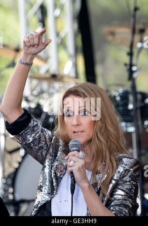 Celine DIon on stage for NBC Today Show Concert with Celine Dion, Rockefeller Plaza, New York, NY July 22, 2016. Photo By: Lee/Everett Collection Stock Photo