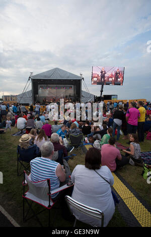 Sunderland, UK. 22nd July, 2016. People at Sunderland International Airshow in Sunderland, England. The annual event attracts up to one million visitors a year and has taken place since 1988. Credit:  Stuart Forster/Alamy Live News Stock Photo