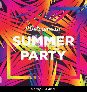 summer design in colorful tree leaves background Stock Vector