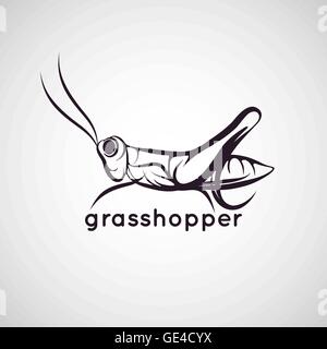 grasshopper logo vector Stock Vector