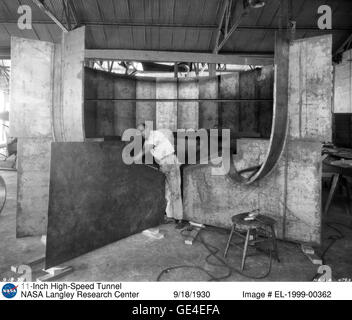 An 11-inch high-speed wind tunnel, used for testing aerodynamic ...