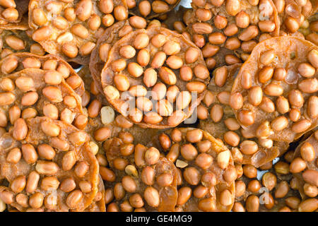 Beans over rice crispy plate (thai food) Stock Photo
