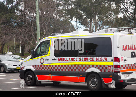 New South Wales ambulance service vehicle in Sydney,Australia Stock Photo