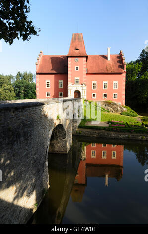 Pluhuv Zdar (Pluhow) : Cervena Lhota (Rothlhotta) Castle, Czech Republic, Jihocesky, Südböhmen, South Bohemia, Stock Photo