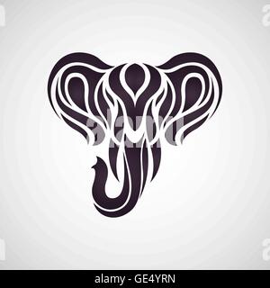 elephant Tattoo logo vector Stock Vector