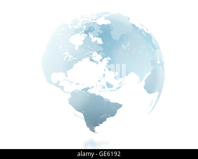 3d renderer image. Globe against isolated white background. Stock Photo