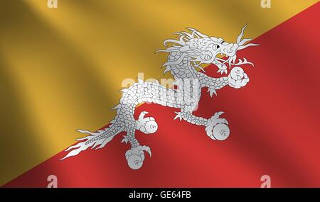 Bhutan flag Stock Vector