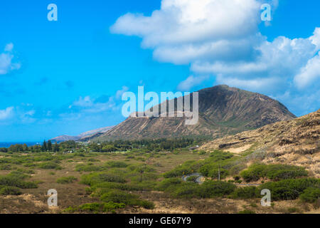 Koko Crater on Honolulu Stock Photo