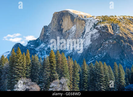 Half Dome in the Winter, Yosemete National Park Stock Photo