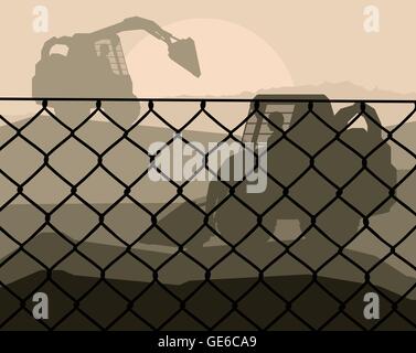 Front loader vector abstract background concept for poster Stock Vector