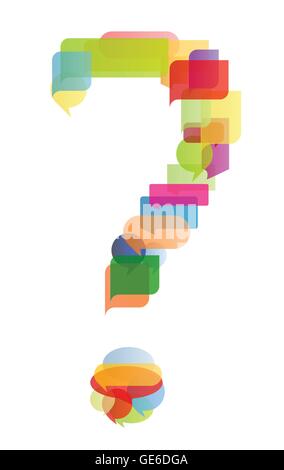 Question mark speech bubbles vector background Stock Vector
