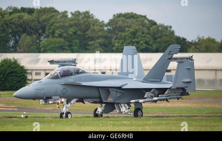 Boeing F/A-18F Super Hornet of the United States Navy at The Royal International Air Tattoo RAF Fairford Stock Photo