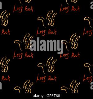 Black Seamless Musical Pattern Stock Vector
