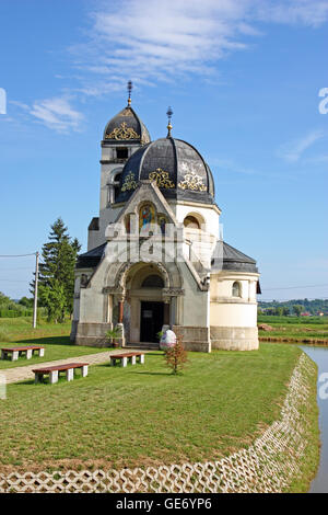 Eastern - rites catholic church of the annunciation, Greek Catholic church in Pribic, near Krasic, Croatia Stock Photo