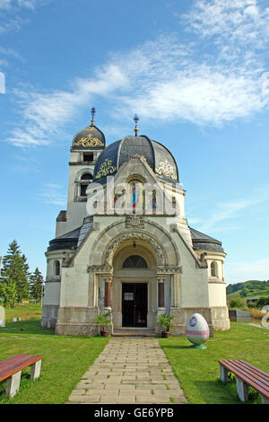 Eastern - rites catholic church of the annunciation, Greek Catholic church in Pribic, near Krasic, Croatia Stock Photo