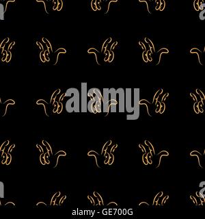 Black Seamless Musical Pattern Stock Vector