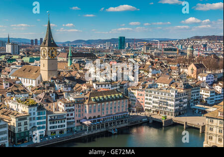 Swiss financial city of Zurich Stock Photo