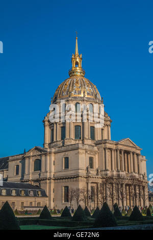 The dome of Les Invalides Museum in Paris France Stock Photo