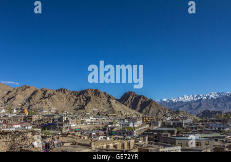 Leh town in Kashmir Stock Photo