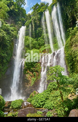 Sekumpul Waterfall, Bali, Indonesia Stock Photo