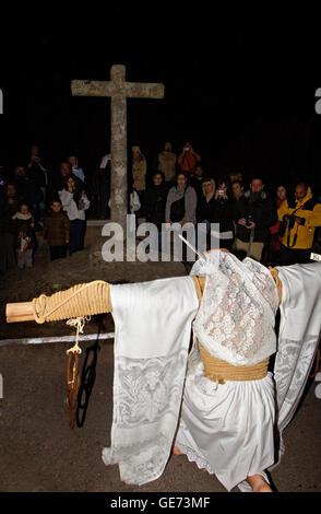 ´Empalaos´ (impaleds), Holy Week in Valverde de la Vera. Empalado.Caceres province, Extremadura, Spain Stock Photo