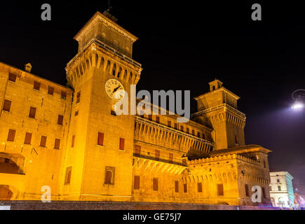 Castello Estense, a moated medieval castle in Ferrara Stock Photo