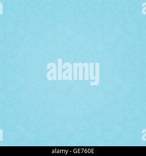 Blue seamless background pattern of toys icons Stock Vector