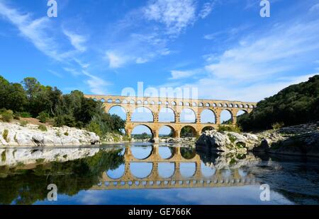 Pont du Gard, Languedoc-Roussillon Stock Photo