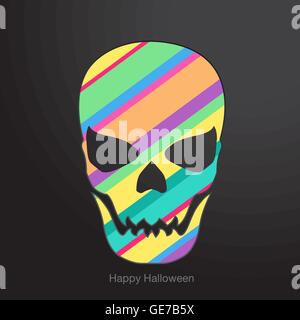 Conceptual human skull. Vector illustration. Stock Vector