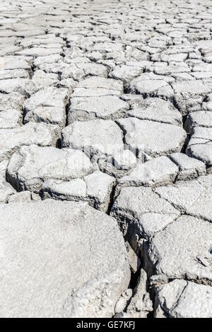 Crack soil on dry season, Global worming effect Stock Photo