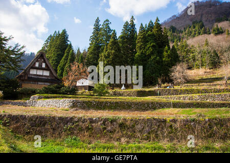 Traditional papermaking in Gokayama, Japan Stock Photo