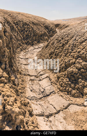 Soil erosion background, drought season Stock Photo
