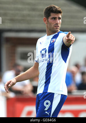 Chesterfield's Ched Evans during the pre-season friendly match at New Manor Ground, Ilkeston. Stock Photo